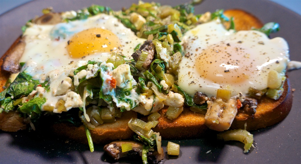 May 11: Smoked Salmon on Bagel; Green Shakshuka