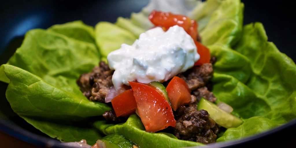 Jun 14: Chicken Wraps; Crispy Spiced Lamb & Lentils with Tomato Cucumber Salsa and a Tzatziki and Feta Dressing