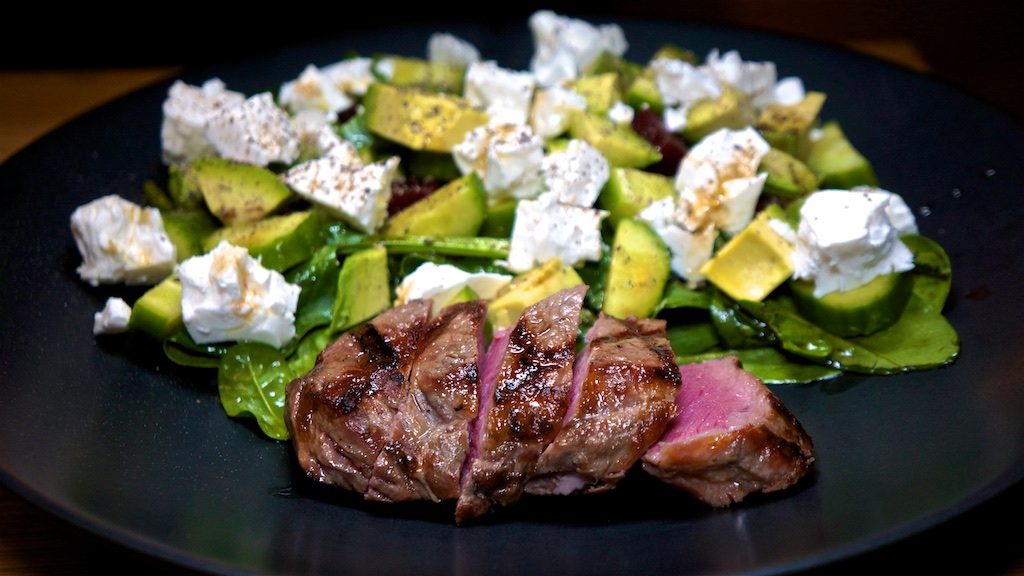 Feb 3: Chicken & Tomato Toasted Sandwich; NY Strip with “Refrigerator” Salad