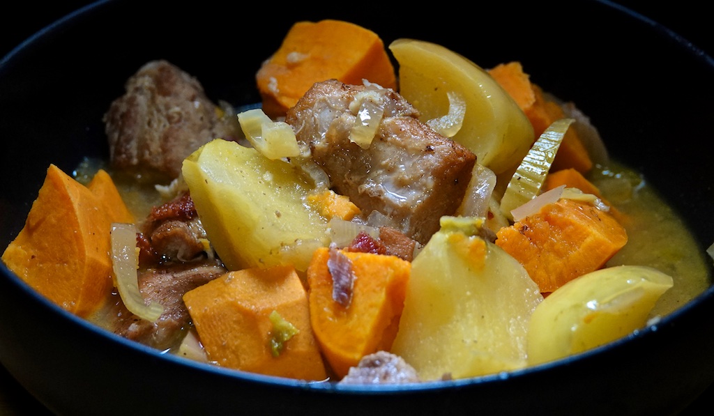 Feb 5: Chili with Swiss in a Baked Roll; Chunky Pork and Apple Stew