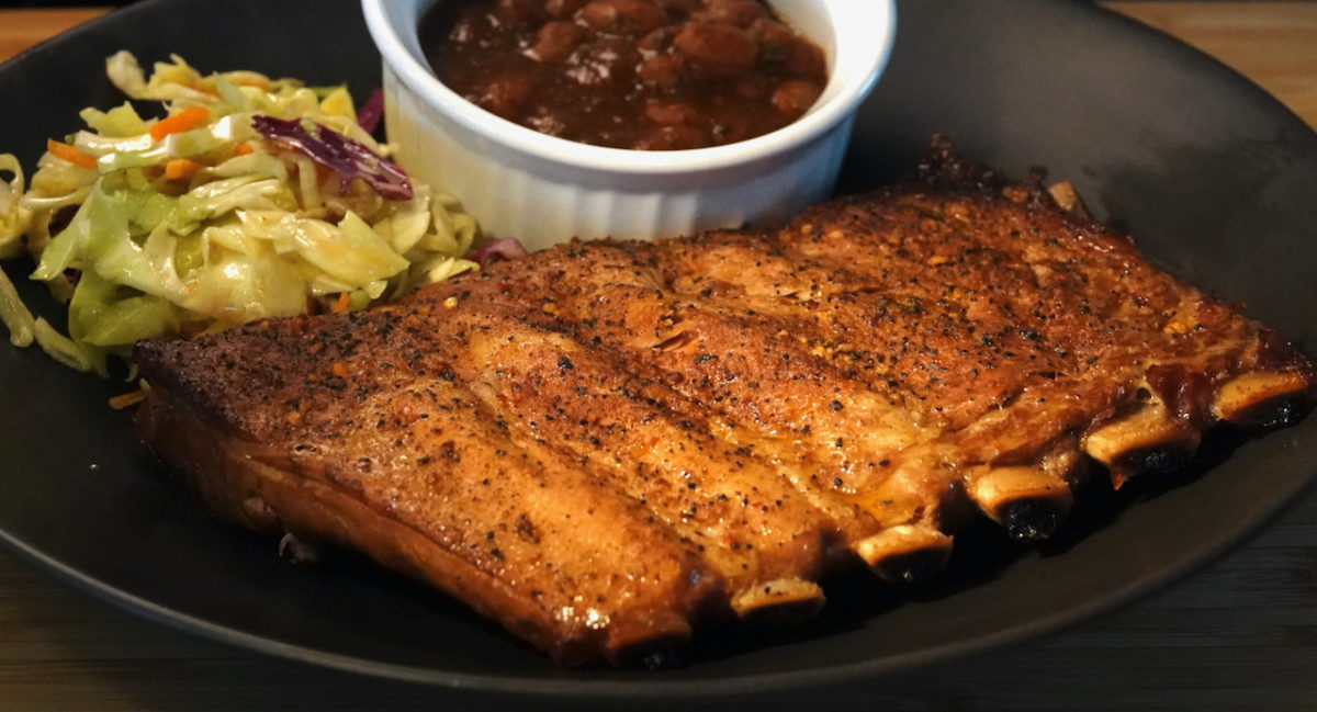 Mar 14: Ramen Noodles with Bok Choy & Ramen Broth; Smoked St Louis Ribs with Coleslaw and Mexican Cowboy Pinto Beans