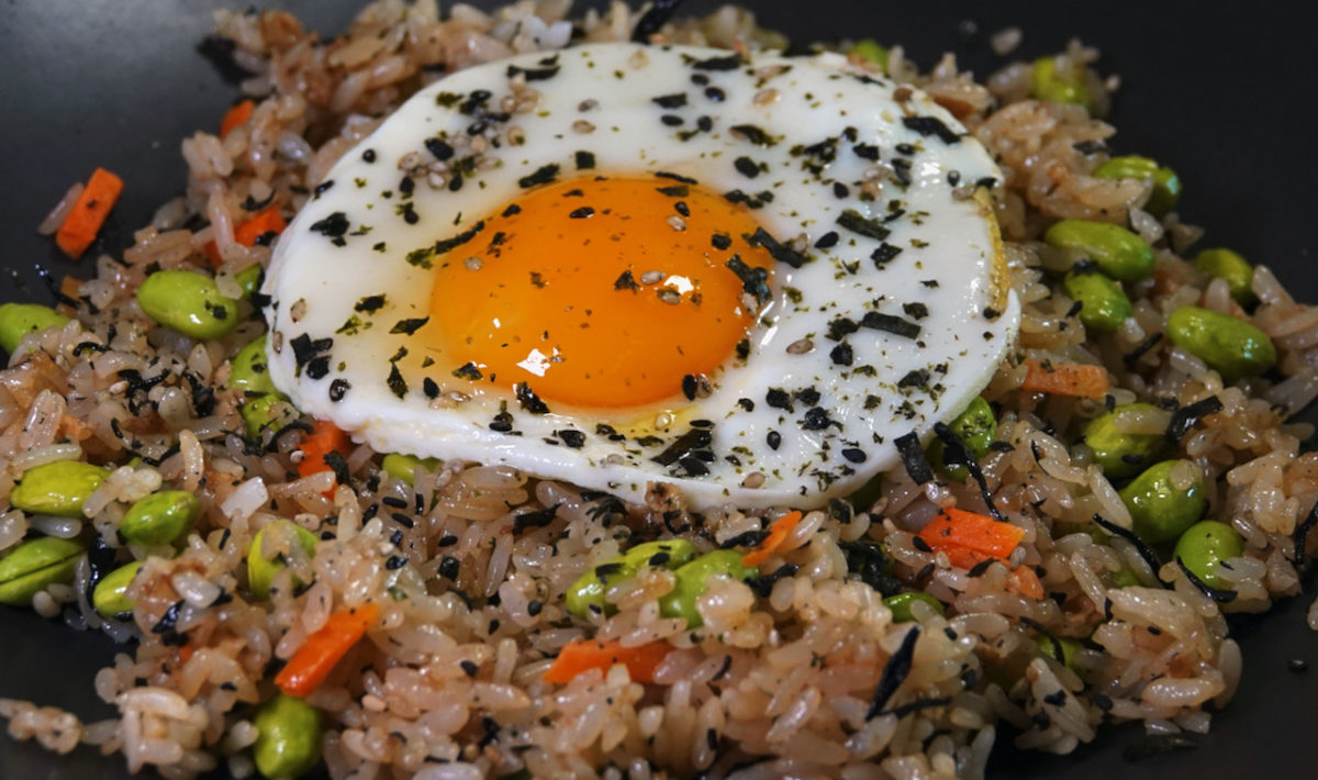 Jul 26: Japanese Fried Rice topped with a Fried Egg