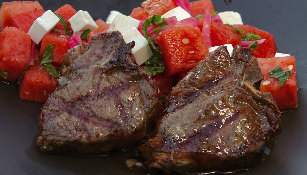 Jul 27: Lamb Loin Chops with Watermelon Salad