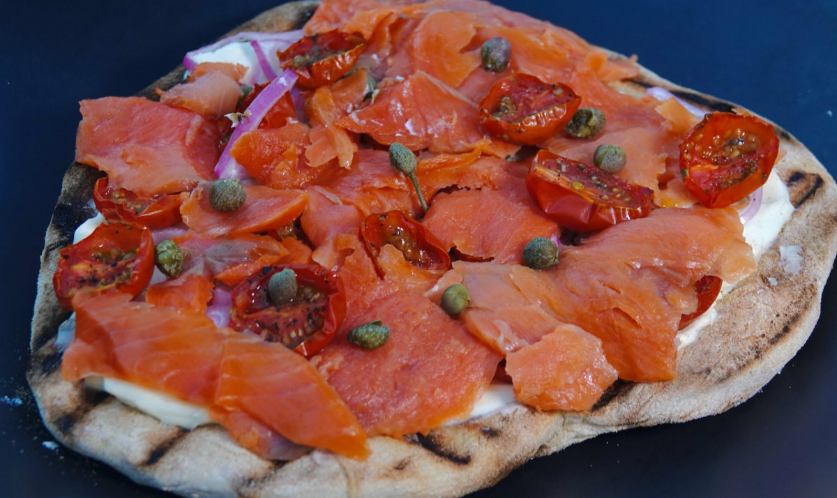 Aug 6: Smoked Salmon Pizza with Pickled Beets and Onion