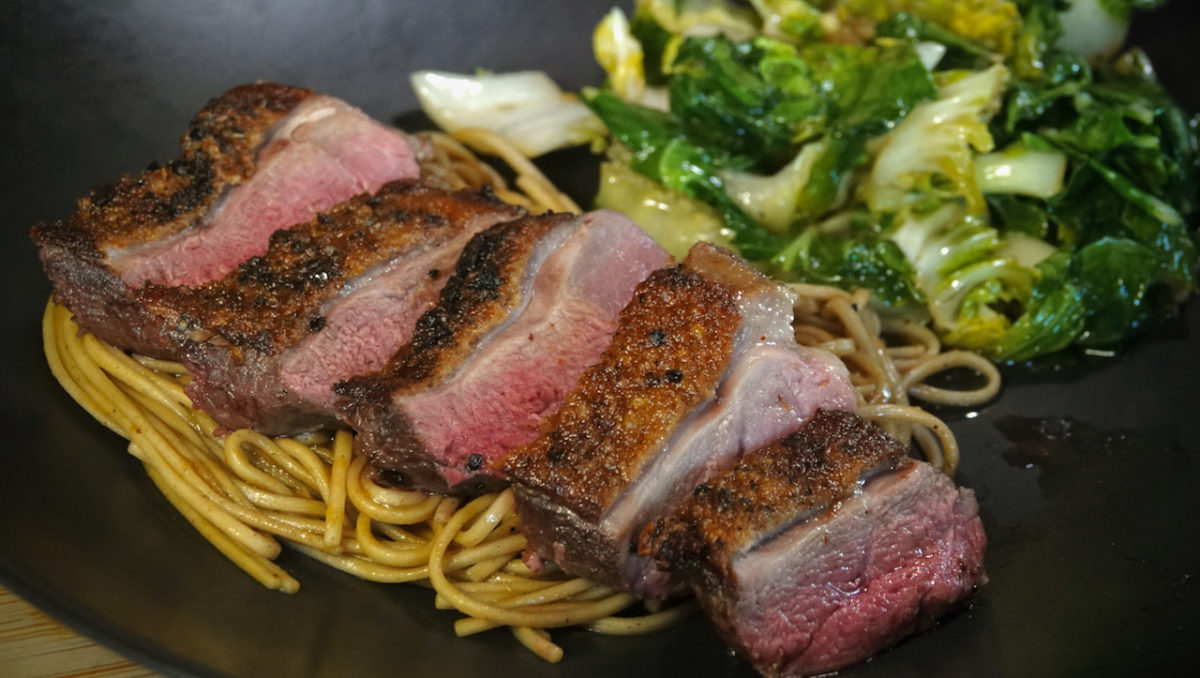 Sep 4: Sous Vide Duck Breast with Bok Choy and Soba Noodles