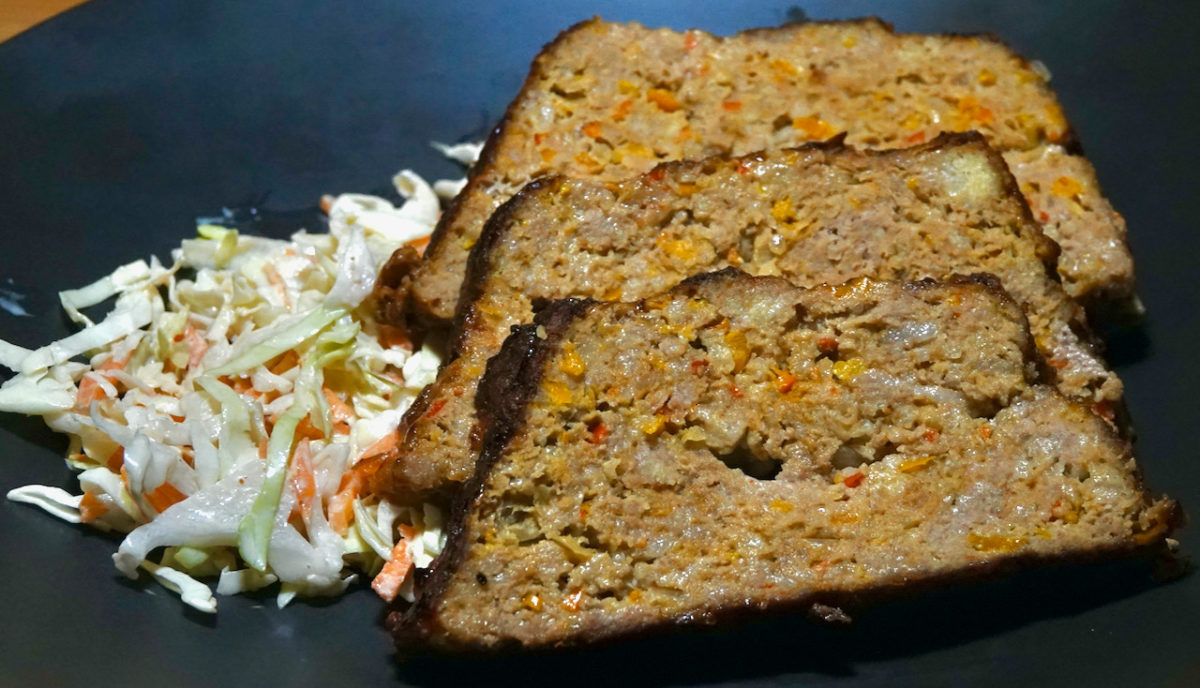 Sep 28: Turkey, Bacon, Chipotle Meatloaf with Cuban Beans and Coleslaw