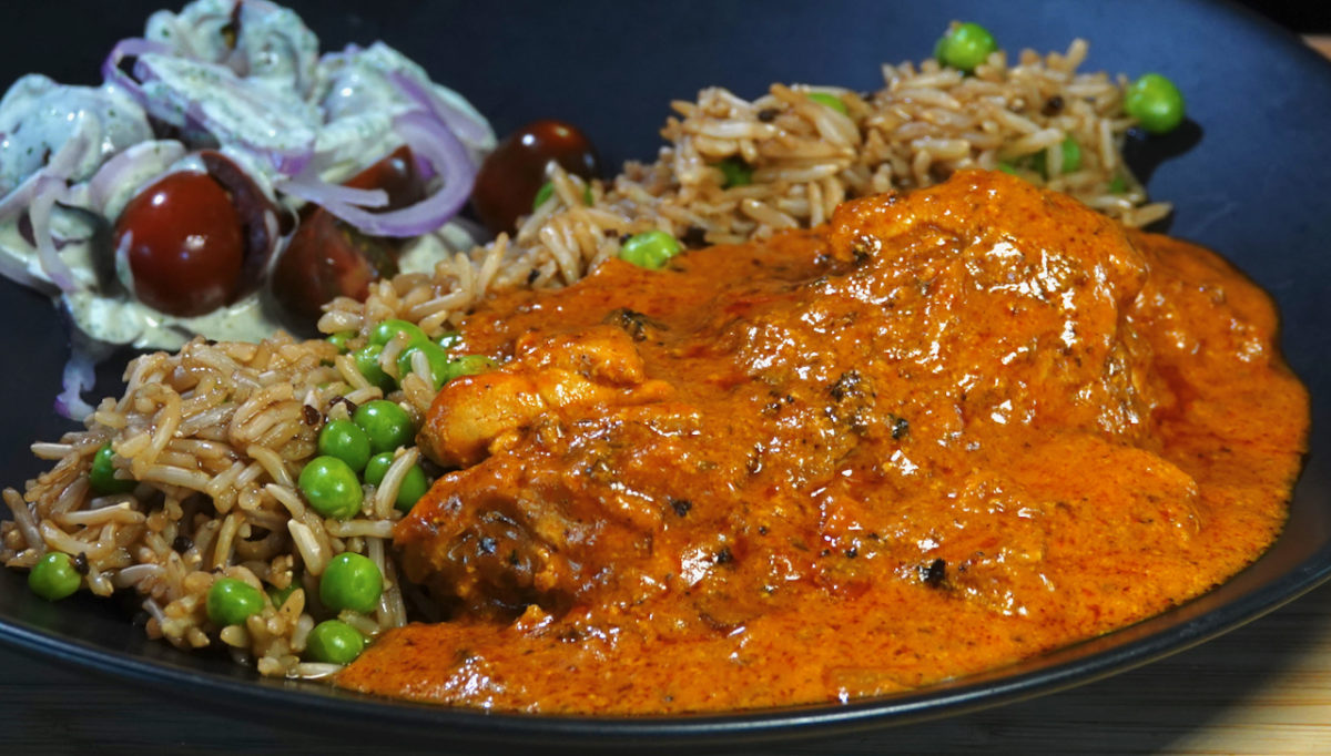 Apr 5: Chicken Tikka Masala with Brown Rice and a Tomato Salad with a Mint Dressing