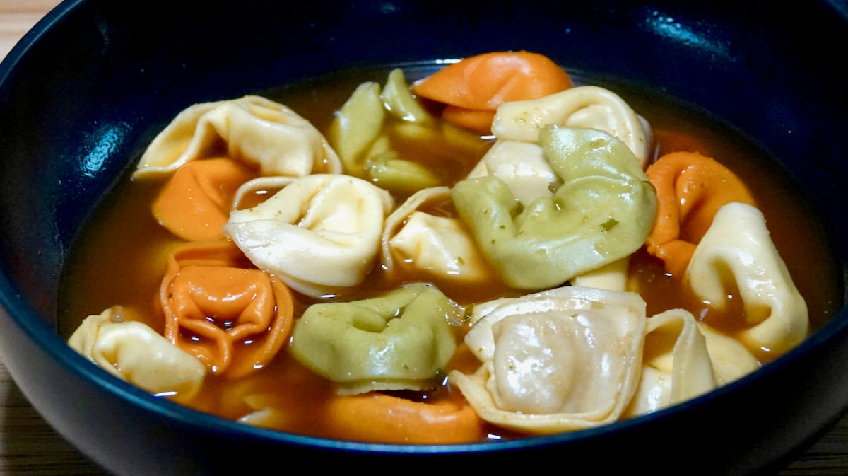 May 20: Three Cheese Tortellini with Tasty Beef Broth