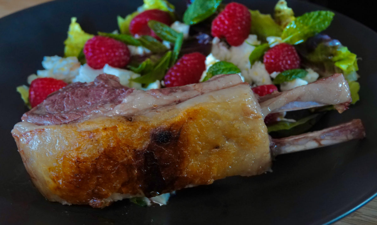 Jul 3: Rack of Lamb with Raspberry, Feta and Mint Salad