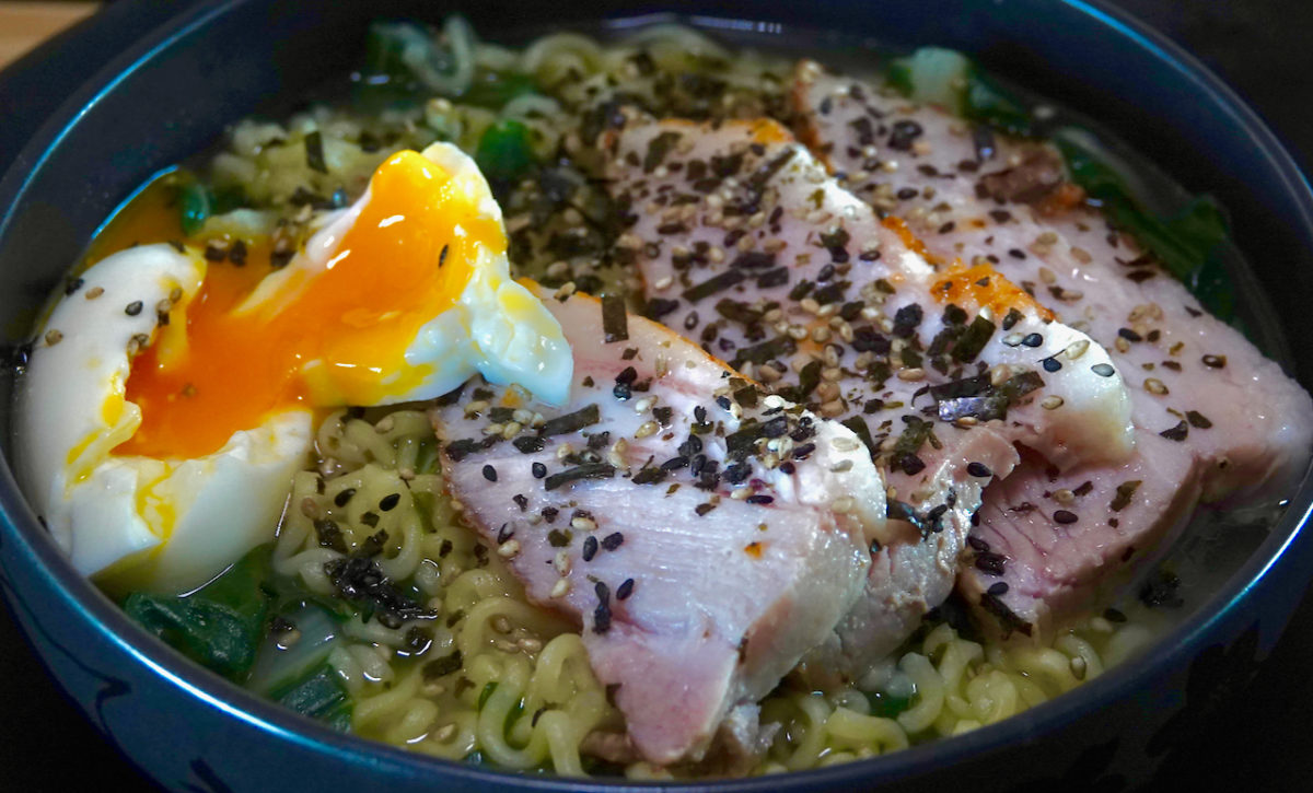 Jul 2: Ramen in a Dashi Broth with Pork Belly and Onsen Tomago